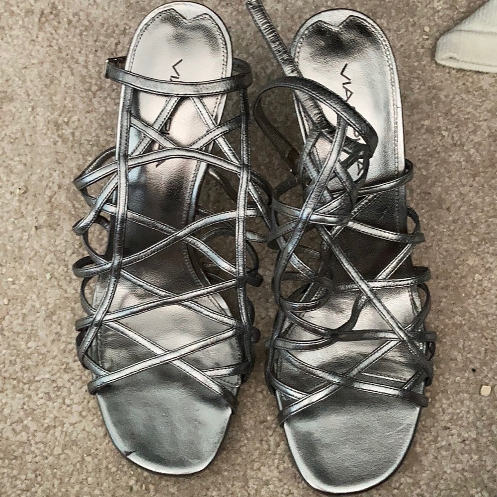 Via Spiga Silver Heels 8.5